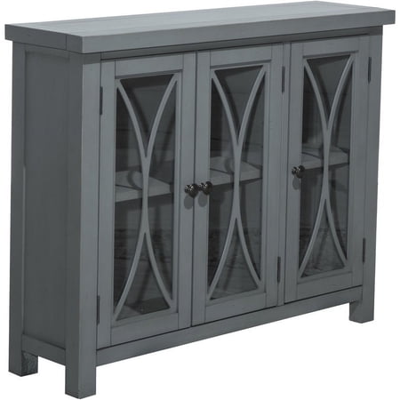 Bowery Hill Farmhouse Wood 42" Console Table in Robin Egg Blue