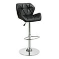 thumbnail image 1 of Bowery Hill Faux Leather Adjustable Bar Stool in Black (Set of 2), 1 of 2