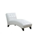 thumbnail image 1 of Bowery Hill Faux Leather Chaise Lounge in White, 1 of 3