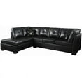 thumbnail image 1 of Bowery Hill Faux Leather Left Facing Sectional in Black, 1 of 3