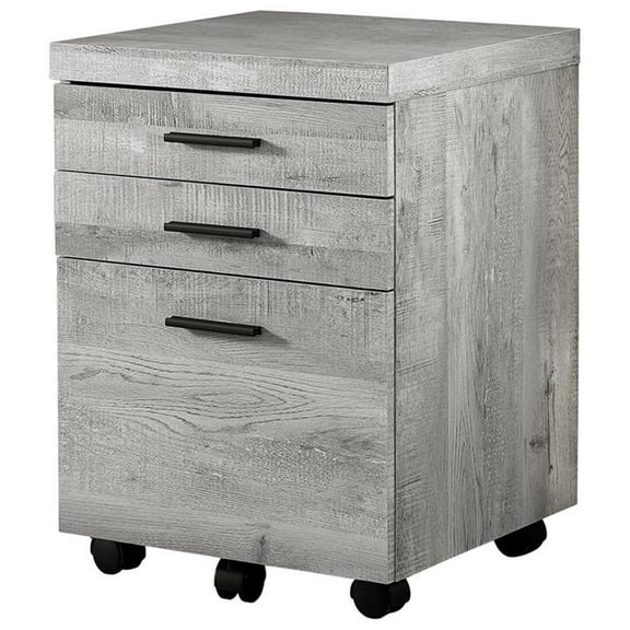 Bowery Hill File Cabinet Rolling Mobile Printer Stand Office Work Laminate Gray