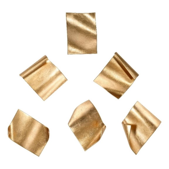 Bowery Hill Fluttering Pages Contemporary Iron Wall Decor in Gold (Set of 6)