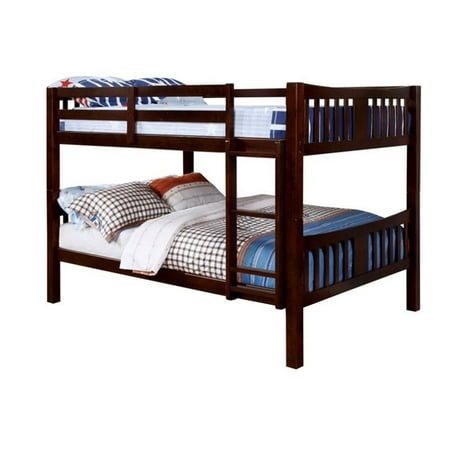 Bowery Hill Full Over Full Bunk Bed in Dark Walnut