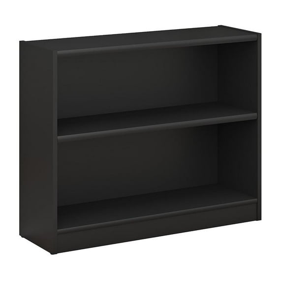 Bowery Hill Furniture 2 Shelf Bookcase in Classic Black