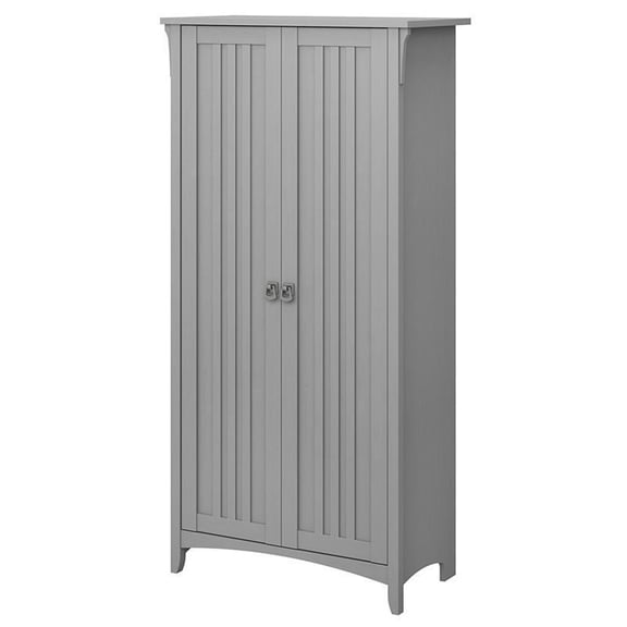Bowery Hill Wood Furniture Kitchen Pantry Cabinet with Doors in Gray