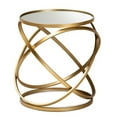 thumbnail image 1 of Bowery Hill Gold Finished Metal and Mirrored Glass End Table, 1 of 7