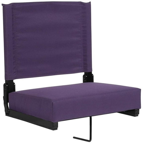 Bowery Hill Grandstand Comfort Seat in Aluminum Frame in Dark Purple
