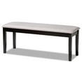 thumbnail image 1 of Bowery Hill Gray Fabric and Dark Brown Finished Wood Dining Bench, 1 of 7
