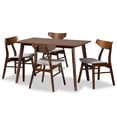 thumbnail image 1 of Bowery Hill Gray Upholstered Wood 5-Piece Dining Set, 1 of 8