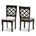 thumbnail image 1 of Bowery Hill Grey Dark Brown Finished Wood 2-Piece Dining Chair Set, 1 of 8