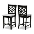 thumbnail image 1 of Bowery Hill Grey Upholstered Wood Counter Stools (Set of 2), 1 of 8