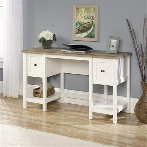 Bowery Hill Home Office Desk in Soft White