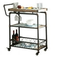 thumbnail image 1 of Bowery Hill Industrial Bar Cart in Antique Black, 1 of 4