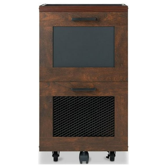Bowery Hill Industrial Filing Cabinet in Vintage Walnut