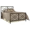 thumbnail image 1 of Bowery Hill Industrial King Metal Bed Rail Included in Mahogany, 1 of 6