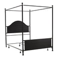thumbnail image 1 of Bowery Hill Industrial Metal Queen Canopy Bed with Bed Rail in Black, 1 of 12