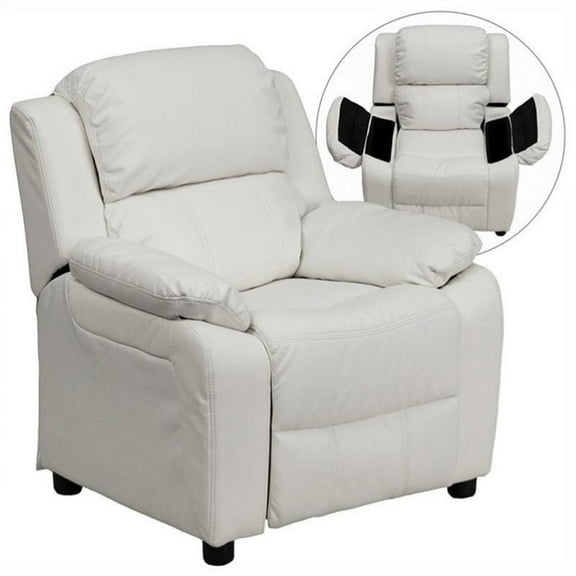 Bowery Hill Kids Recliner in White