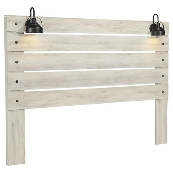 Bowery Hill King Panel Headboard in White Wash
