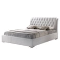 thumbnail image 1 of Bowery Hill King Platform Bed with Tufted Headboard in White, 1 of 2