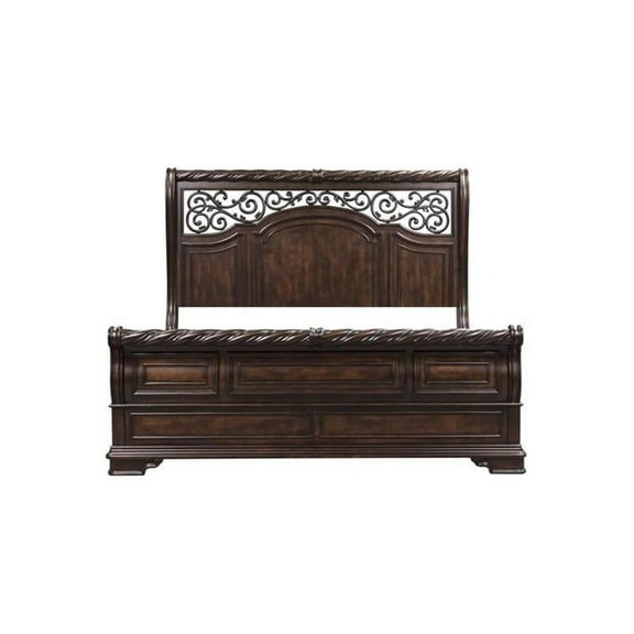 Bowery Hill King Sleigh Bed in Mahogany