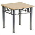 thumbnail image 1 of Bowery Hill Laminate End Table with Silver Steel Frame in  Natural, 1 of 7
