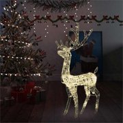 Bowery Hill Large Acrylic Reindeer Christmas Decoration in Warm White