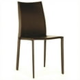 thumbnail image 1 of Bowery Hill Leather Dining Chair in Brown (Set of 2), 1 of 1