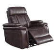 thumbnail image 1 of Bowery Hill Leather Fabric Power Recliner in Fantom Brown, 1 of 3