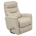 thumbnail image 1 of Bowery Hill Leather Manual Swivel Glider Recliner in Ivory Finish, 1 of 6