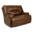thumbnail image 1 of Bowery Hill Leather Power Recliner with Headrest in Dark Brown, 1 of 7