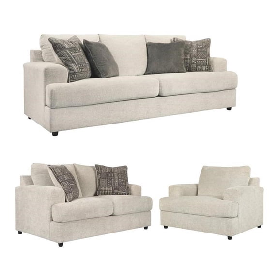 Bowery Hill Living Room Set with Sofa, Loveseat, & Accent Chair