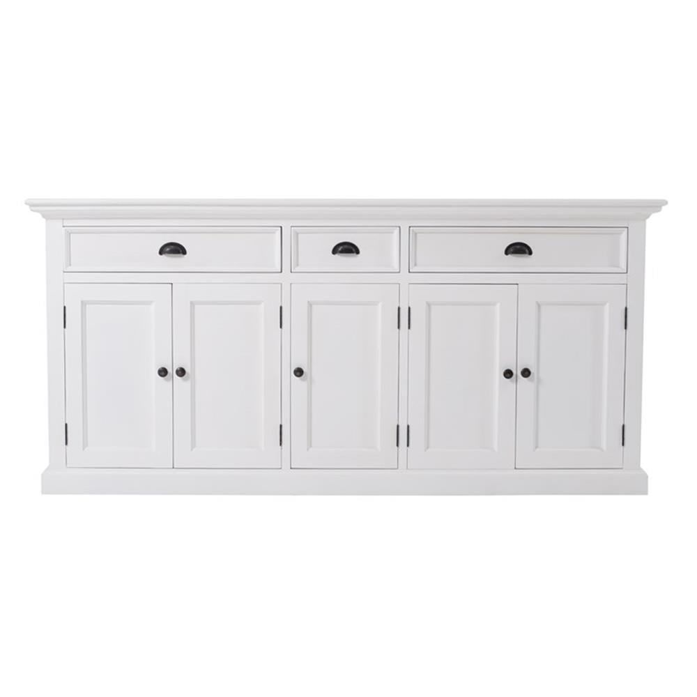 Bowery Hill Mahogany Wood Buffet in Classic White