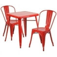 thumbnail image 1 of Bowery Hill Metal 3 Piece Bistro Set in Red, 1 of 1
