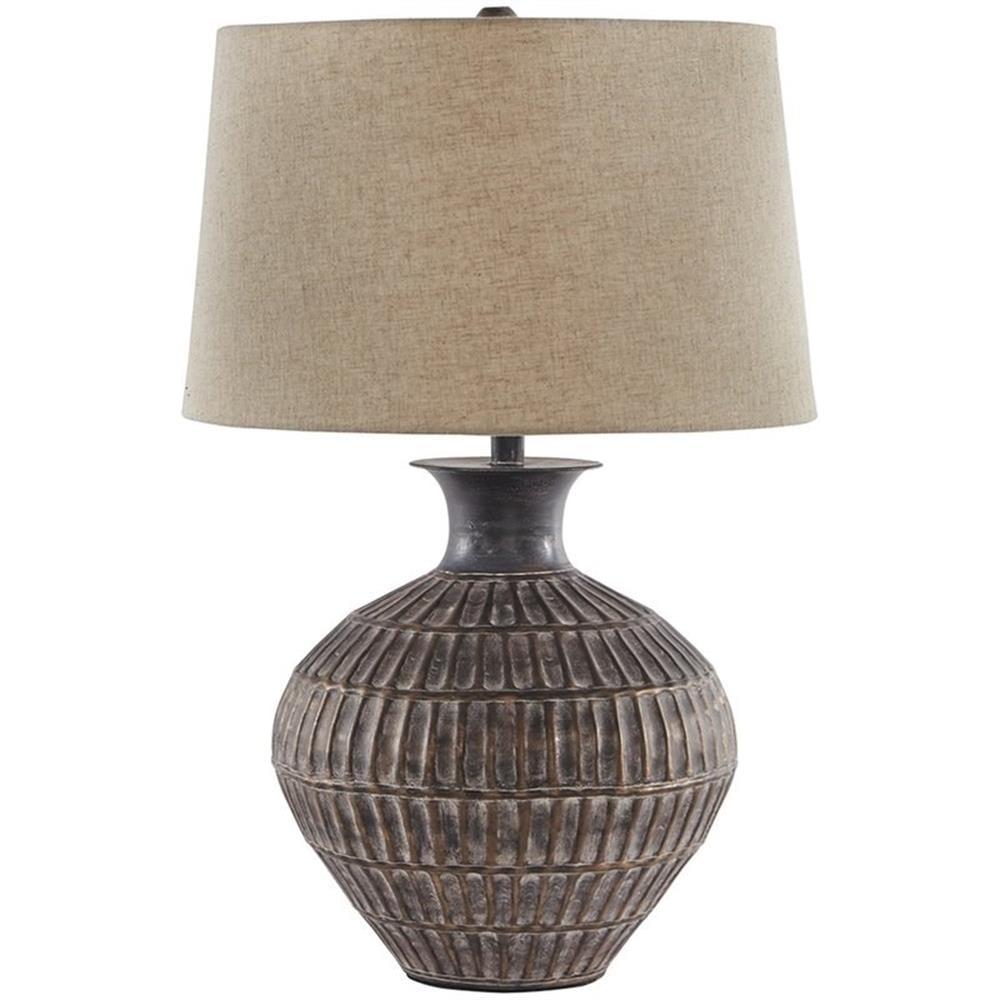 Contemporary Chic Bronze-Tone Metal Table Lamp Set