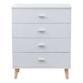 thumbnail image 1 of Bowery Hill Mid-Century Contemporary Wood 4-Drawer Chest in White, 1 of 8