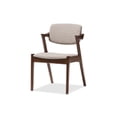 thumbnail image 1 of Bowery Hill Mid-Century Dining Chair in Gray Linen Fabric (Set of 2), 1 of 6