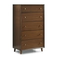 thumbnail image 1 of Bowery Hill Mid-Century Styled Wooden Drawer Chest in Brown Finish, 1 of 4