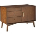 thumbnail image 1 of Bowery Hill Mid-Century Wood Media Console Table in Mahogany, 1 of 11