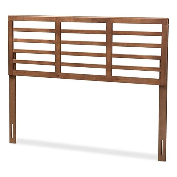 Bowery Hill Wood Walnut Brown Headboard Rectangular Adjustable 58.3"H Unassembled