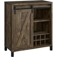 thumbnail image 1 of Bowery Hill Modern Bar Cabinet with Sliding Door in Rustic Oak, 1 of 8