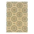 thumbnail image 1 of Bowery Hill Modern Combs Polyester 5'x7' Area Rug in Cream & Aqua, 1 of 6