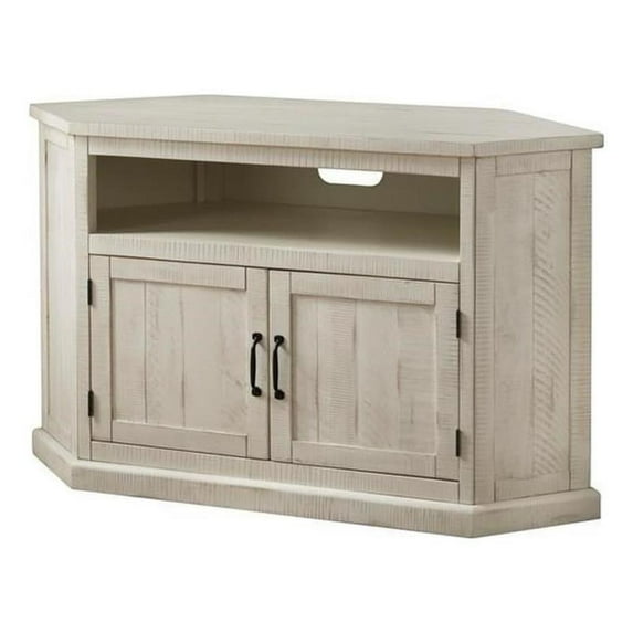 Bowery Hill Modern / Contemporary 50" Solid Wood TV Stand White