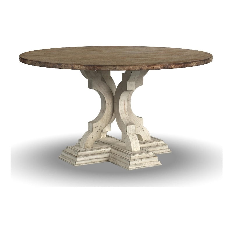 Bowery Hill Modern / Contemporary Brown Wood Round Coffee Table