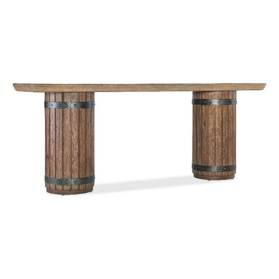 Bowery Hill Modern / Contemporary Console Table in Dark Brown Wood
