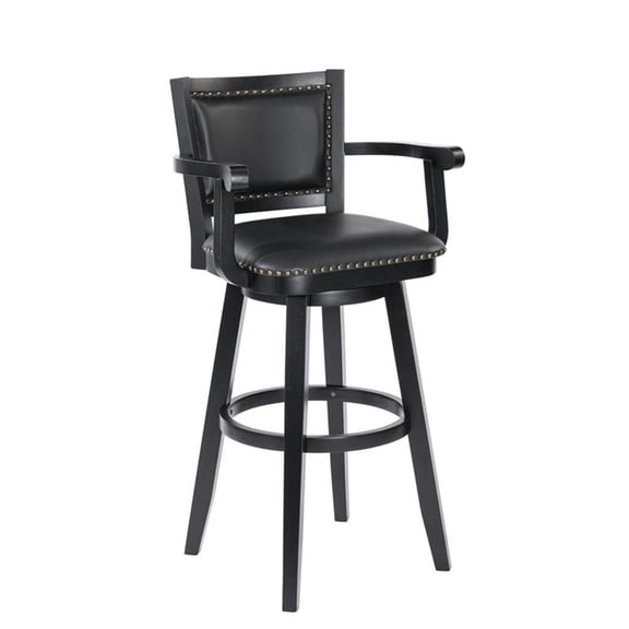 Bowery Hill Modern / Contemporary Extra Tall Swivel Stool - Black