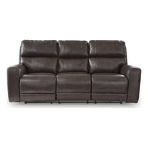 Bowery Hill Modern / Contemporary Leather Brown Power Reclining Sofa