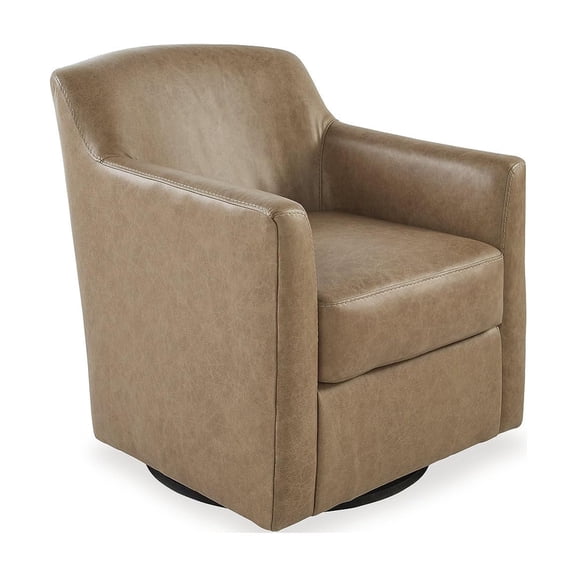 Bowery Hill Modern / Contemporary Light Brown Swivel Accent Chair