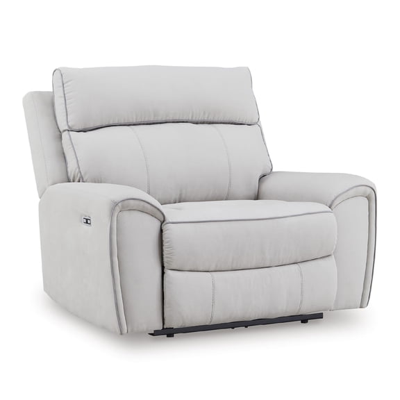 Bowery Hill Modern / Contemporary Polyester White Power Recliner