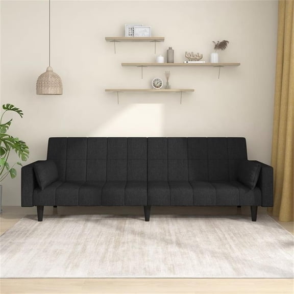Bowery Hill Modern / Contemporary Sofa Bed in Black Finish Fabric