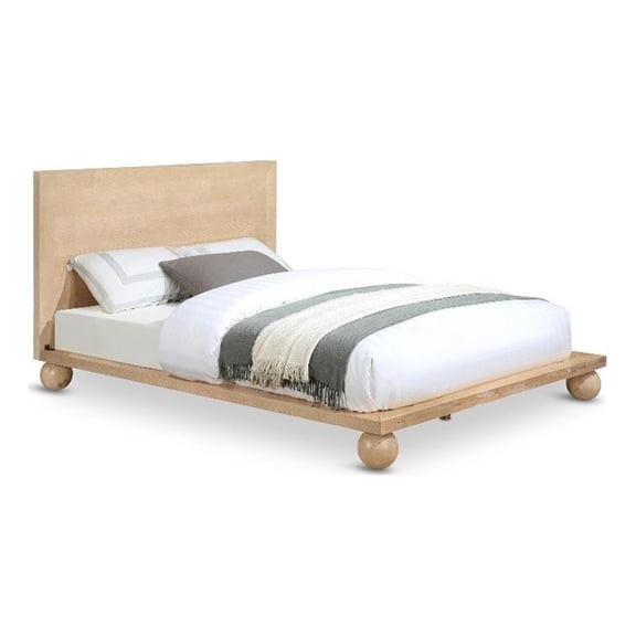 Bowery Hill Modern / Contemporary Solid Ash Wood Natural King Bed